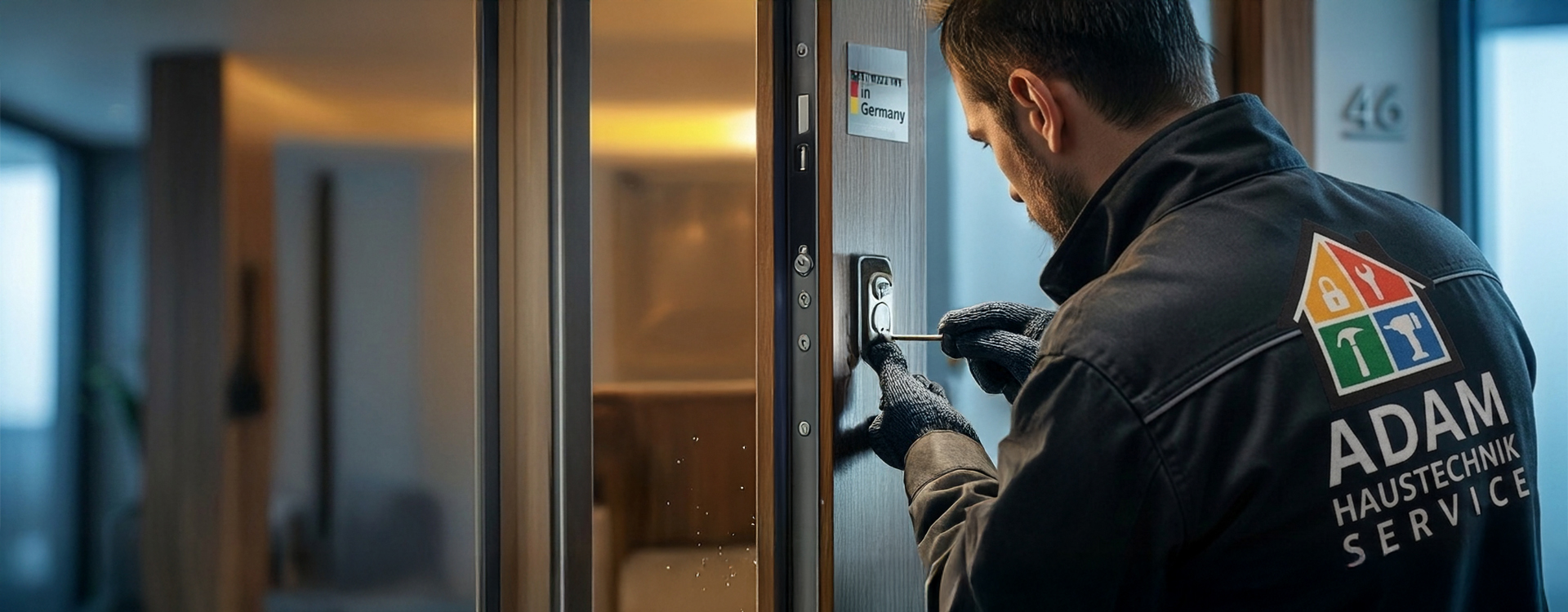 Schlüsseldienst Zierenberg – Techniker öffnet eine Tür